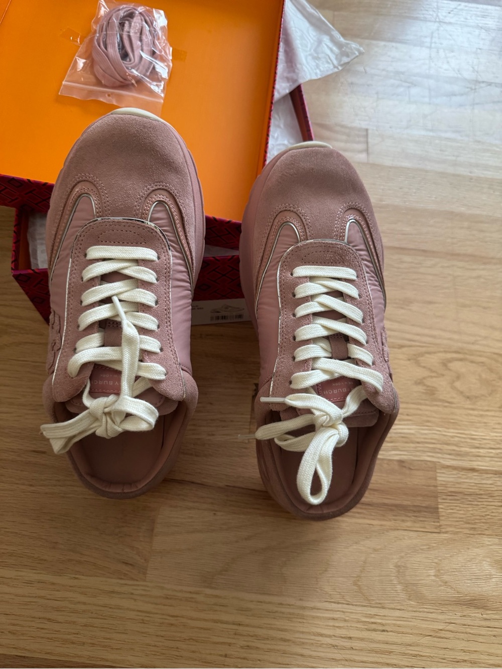 Tory Burch Pink Moon & Chalk Good Luck Trainer Mule - Picture 3 of 4